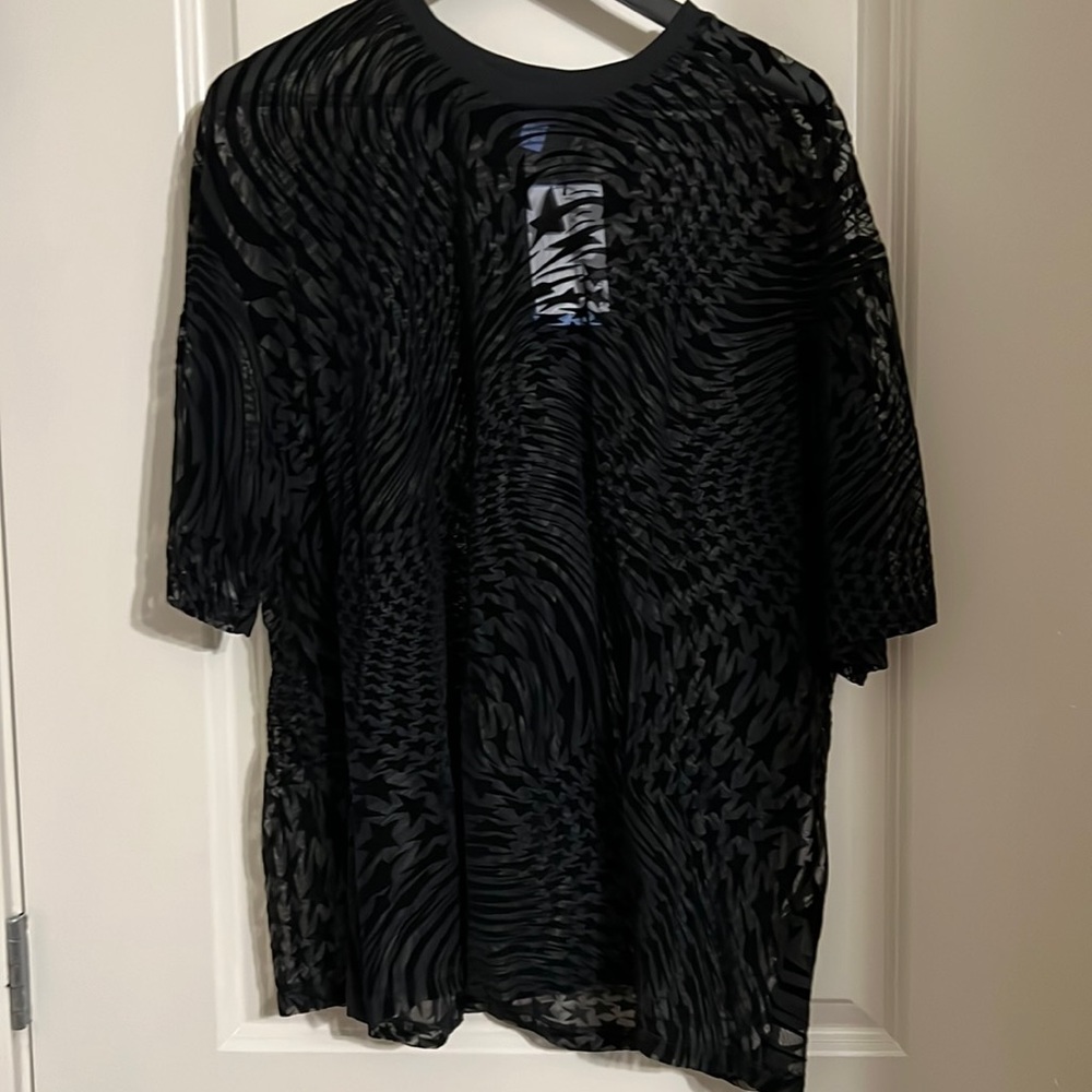 NEW H&M Mugler Swirling Star Mesh T-Shirt XL